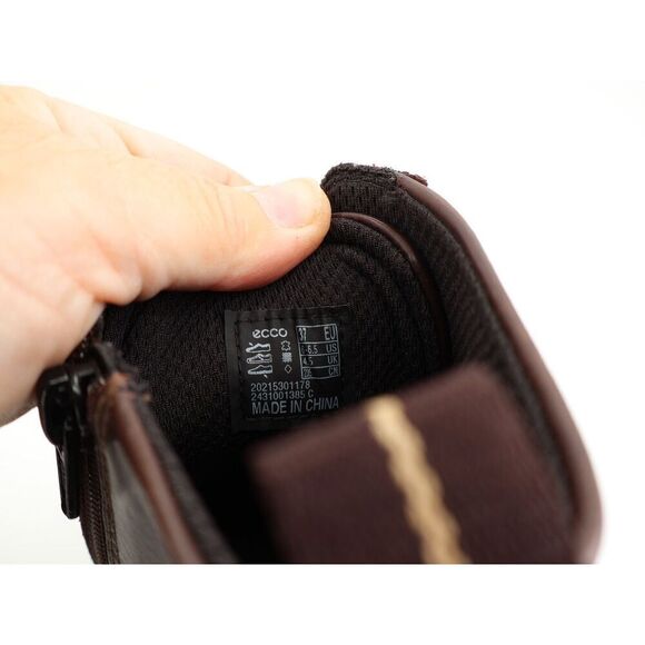 Ecco Elaina Street Combat Ankle Boot Women Size 6 / 6.5 Brown Leather Lace UP - Picture 12 of 13